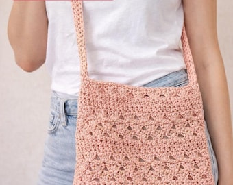 Crochet Crossbody Bag Pattern | Beginner Boho Shoulder Bag PDF (Digital Download)