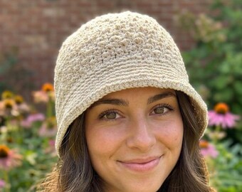 Beginner Crochet Bucket Hat Pattern | Cotton Summer Sun Hat (PDF Download)