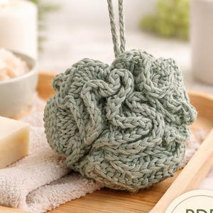 Crochet Loofah Pattern | Beginner Friendly Cotton Bath Scrubby (PDF Download)