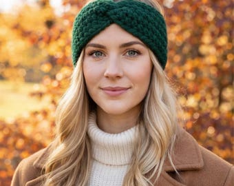 Chunky Crochet Twist Headband Pattern – Beginner Easy Ear Warmer (PDF Pattern)