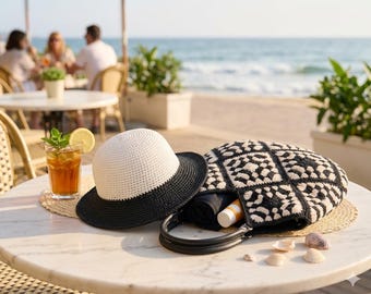 Crochet Sun Hat and Beach Bag Pattern – Summer Raffia Crochet Projects (PDF Download)