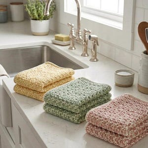 Beginner Crochet Dish Towel Pattern, Textured Kitchen Towel (PDF Download)