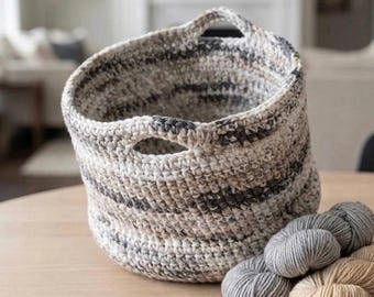 Chunky Crochet Basket Pattern | Beginner Stash Buster Storage Bin (PDF Download)