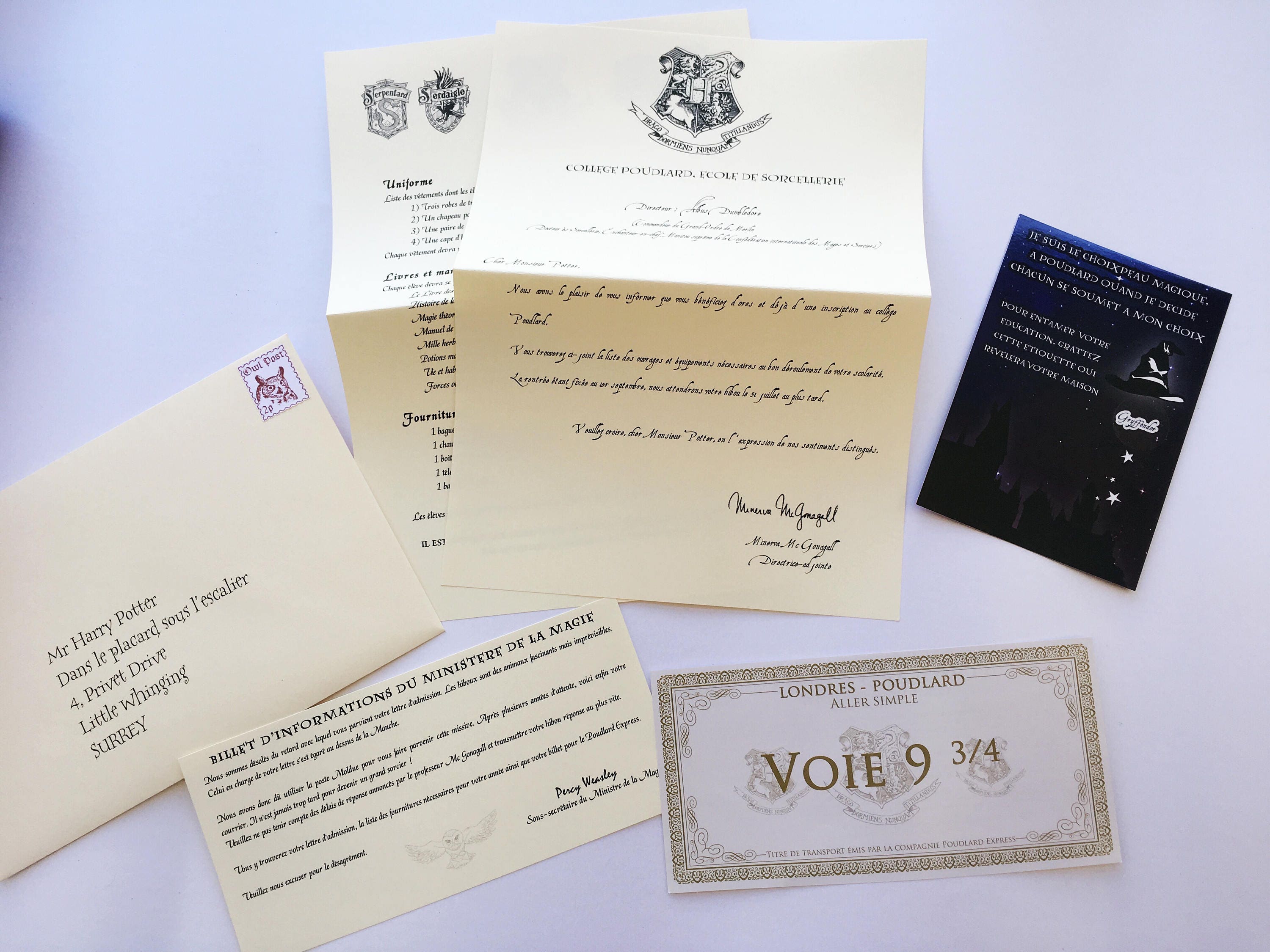 PACK CHOIXPEAU Lettre d'admission personnalisée à | Etsy