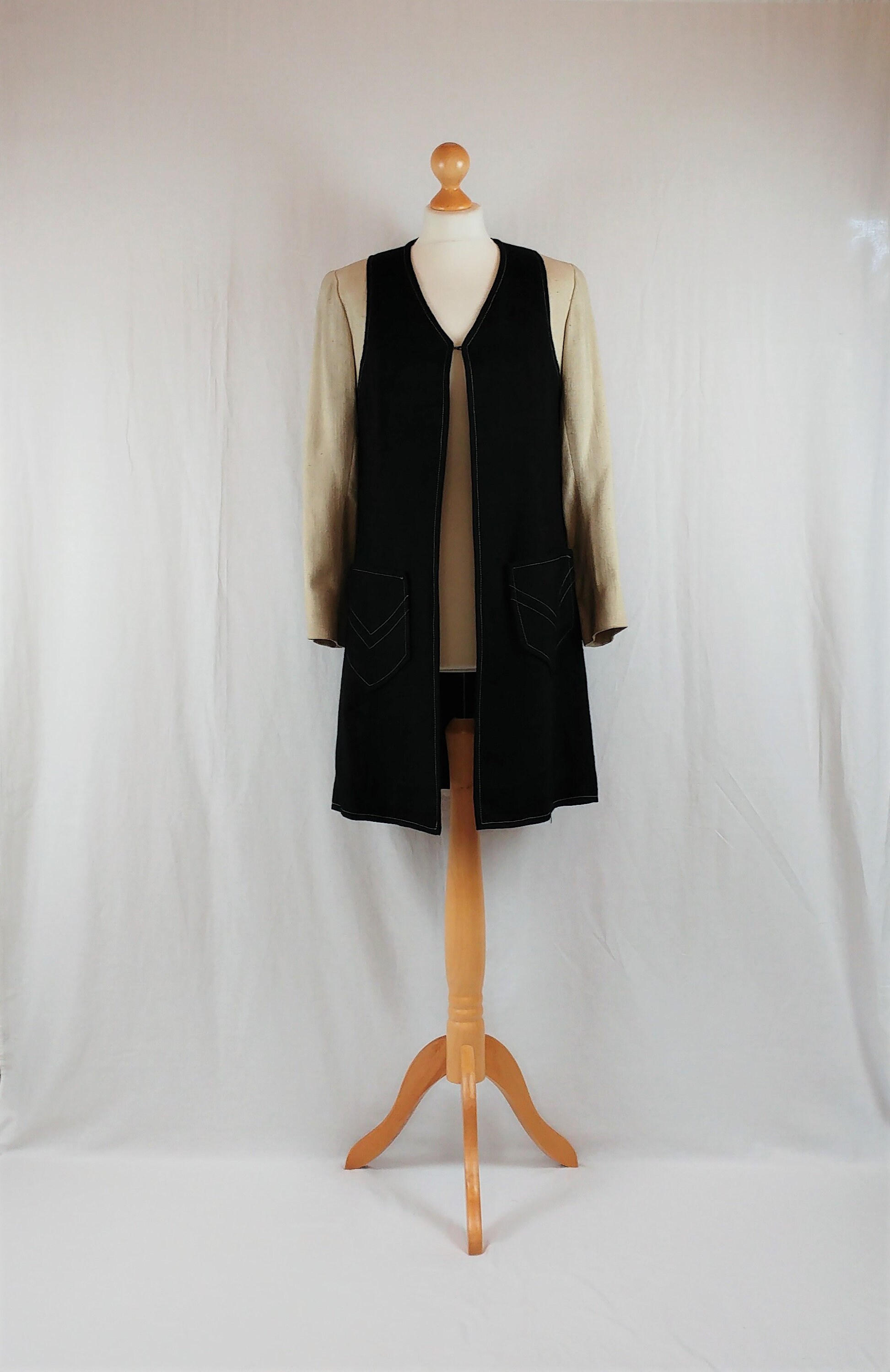 Image of Vintage Elgee Of London S Colour Block Duster Coat