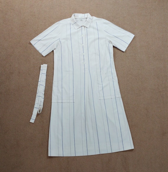 Vintage Marimekko 1970s Striped Utilitarian Midi D