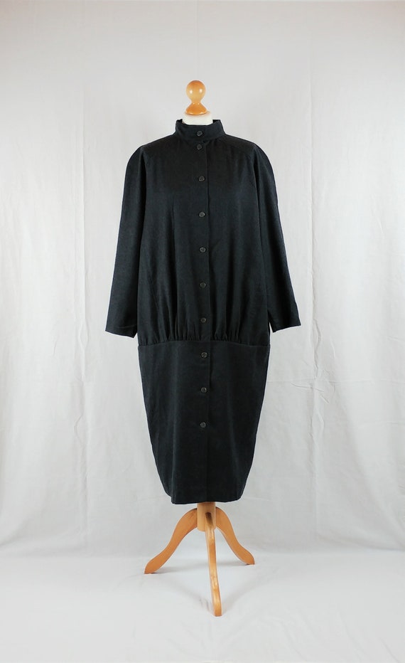 Vintage Marimekko 1980s Graphite Grey Oversized Co