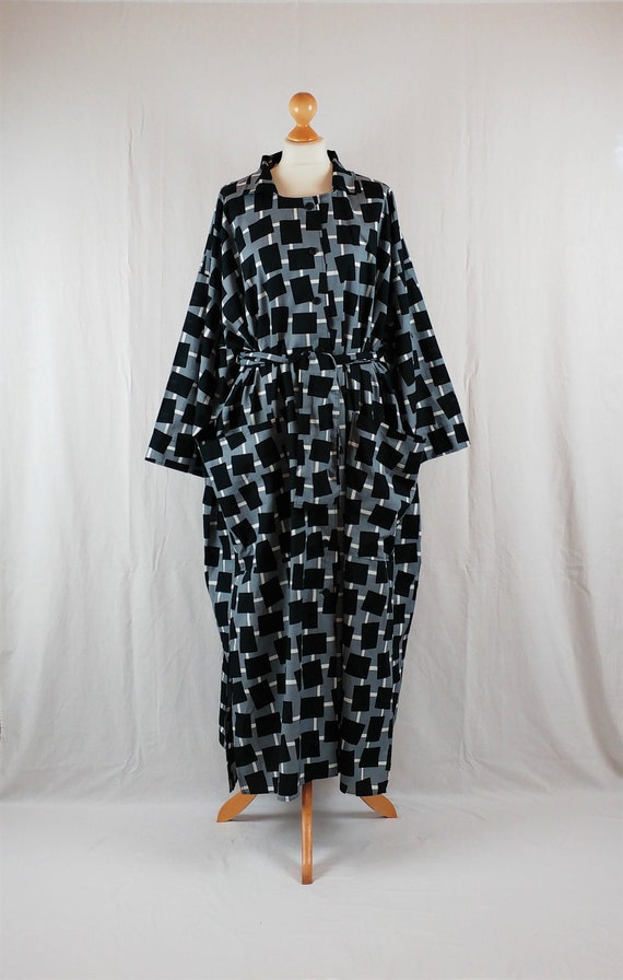 Vintage Marimekko 1980s Reviiri Oversized Geometri
