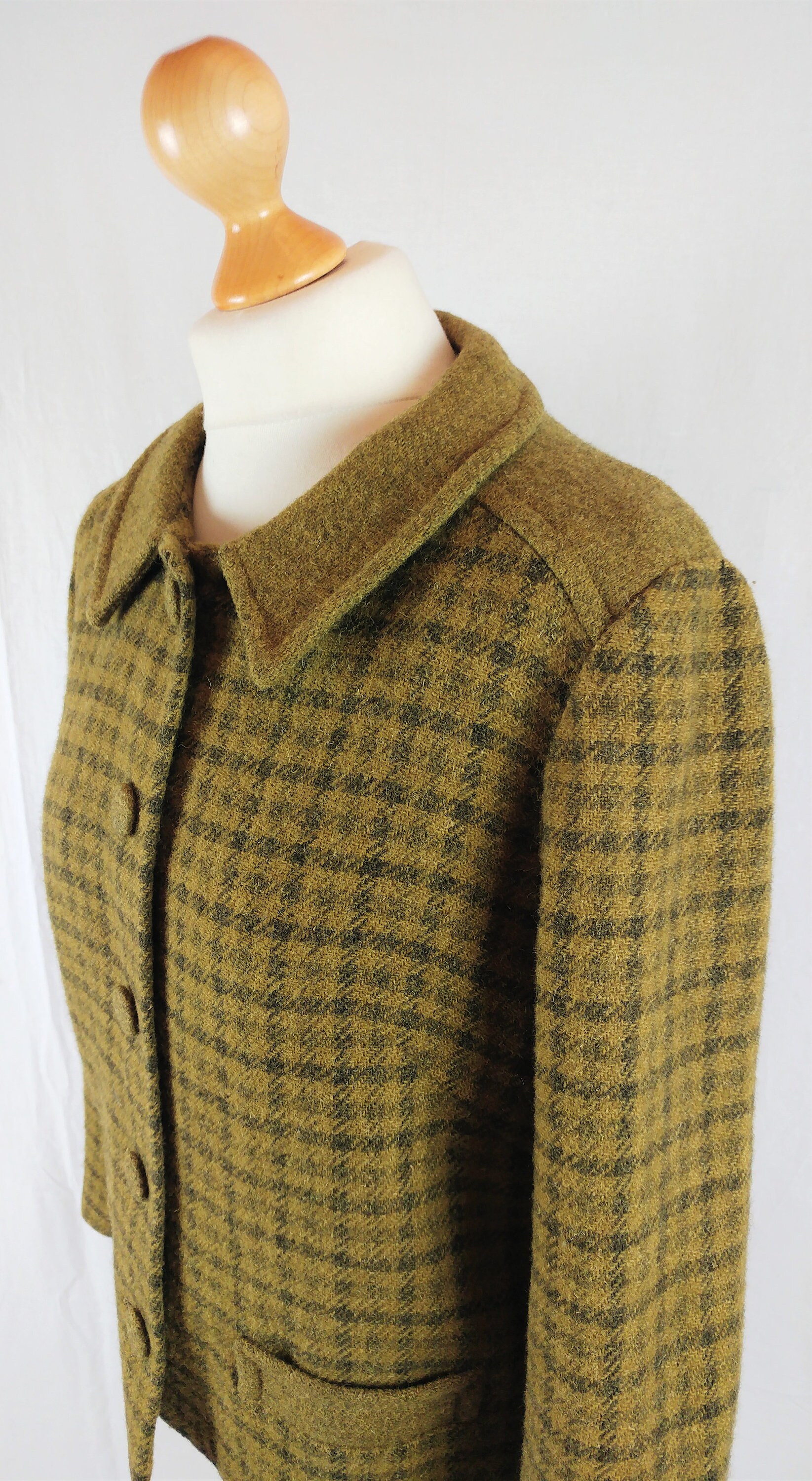 Finnish Vintage Rissanen 1960s Olive Green Cropped Wool Jacket | Etsy