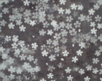 Fat quarter, patchwork fabric, small flower patterns, shaded gray and white colors, gradient, 100% cotton, REF 112/2531