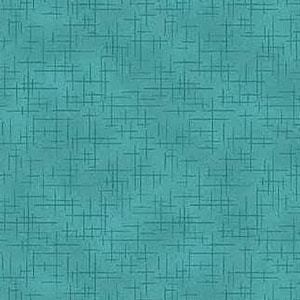 May include: A teal-coloured seamless pattern with a textured effect. Dark teal lines intersect to form a grid-like design, adding depth and visual interest. The pattern is suitable for various applications, offering a versatile and modern aesthetic.