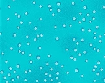Patchwork fabric, Laurel Burch, 100% cotton, turquoise blue color, shaded, small dots, tone on tone, REF LB/911