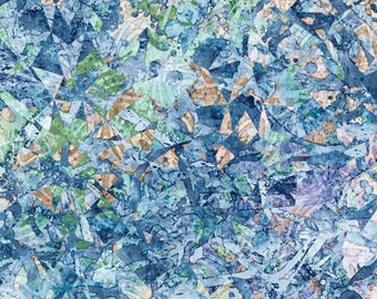 Sale coupon, patchwork fabric, 0.20 cm, QT, multi-colored chips, blue tone, 100% cotton, REF CHAMBRAY