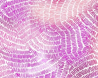 Discounted coupon, patchwork fabric, 0.20 cm wide, pink and red ombre, shaded, white background, small line pattern, 100% cotton, REF 25974/VP