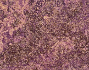 Tissu patchwork, coloris violet, dégradé, marbré, nuancé, pointillé en doré, 100% coton, REF  120/573M