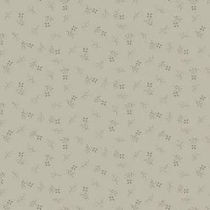 Könnte beinhalten: Ein nahtloses Muster mit hellbeigem Hintergrund und einem zarten, sich wiederholenden Design aus kleinen, grauen Blumenzweigen und Blättern. Das Muster erzeugt ein weiches, strukturiertes Aussehen, geeignet für verschiedene Bastelprojekte.