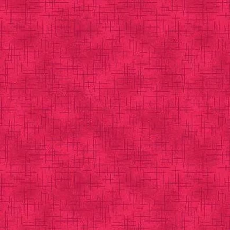 May include: A seamless pattern with a rich, deep pink backdrop, subtly textured. The design includes a network of delicate, dark red lines that intersect, forming a grid-like pattern. This adds depth and visual interest to the fabric, creating a modern aesthetic.
