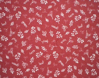 Patchwork fabric, Lecien, small ecru pattern, burgundy background, 100% cotton, REF ST6800/791