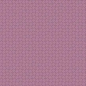 May include: A repeating pattern of small dots and short, angled lines in a muted mauve color. The design creates a textured, geometric effect, suitable for fabric or wallpaper.