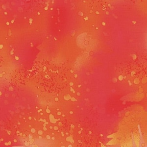 May include: Abstract background with a red and orange color scheme. The background has a speckled texture with a variety of sized orange dots.