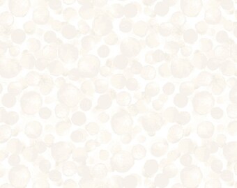 Patchwork fabric, 100% cotton, large polka dot pattern, cream color, shaded, tone on tone, semi plain, REF BERRIES/W