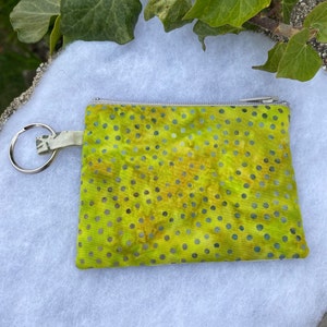 Kleiner Beutel, Geldbörse, Patchworkstoff, Batik, 100 % Baumwolle, verschiedene Seiten, gefüttert, gesteppt, 9 cm x 11 cm, REF POCHETTE