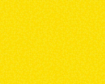 Patchwork fabric, 100% cotton, yellow, white dot, gray, orange, tone on tone, semi-plain, REF PIPS/YELLOW