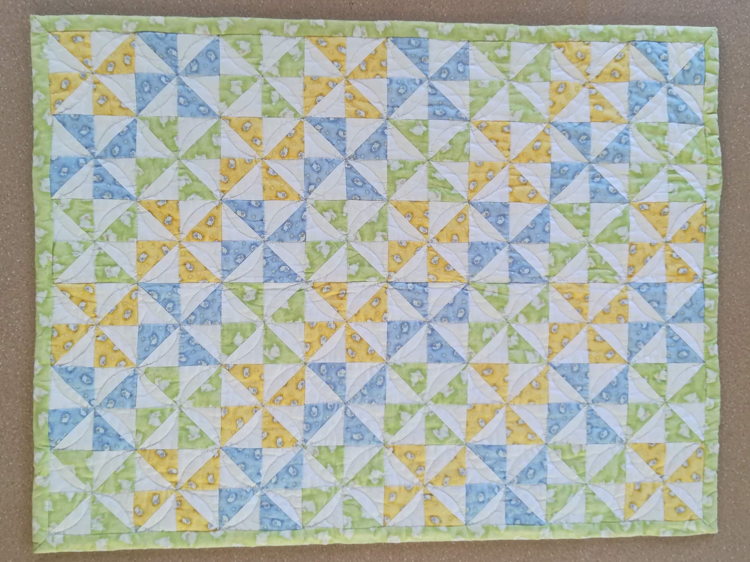 Traditional Patchwork Baby Plaid Soft Colors Pastel Yellow Etsy