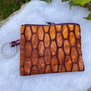 Kit pequeño, monedero, tela patchwork, batik, 100% algodón, diferentes caras, forrado, acolchado, 9 cm x 11 cm, REF POCHETTE