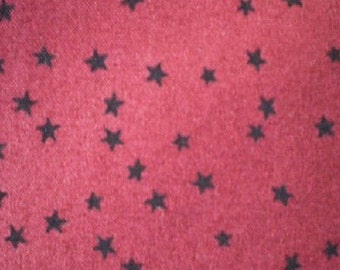 Patchwork fabric, QT, Gorjuss - santoro, small black stars, nuanced burgundy background, 100% cotton, REF GORJUSS