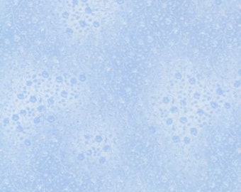 Tissu patchwork, Kaufman, coloris bleu glacier, nuancé, petite fleur, ton sur ton, faux uni, 100% coton,  REF  4070/21GLA