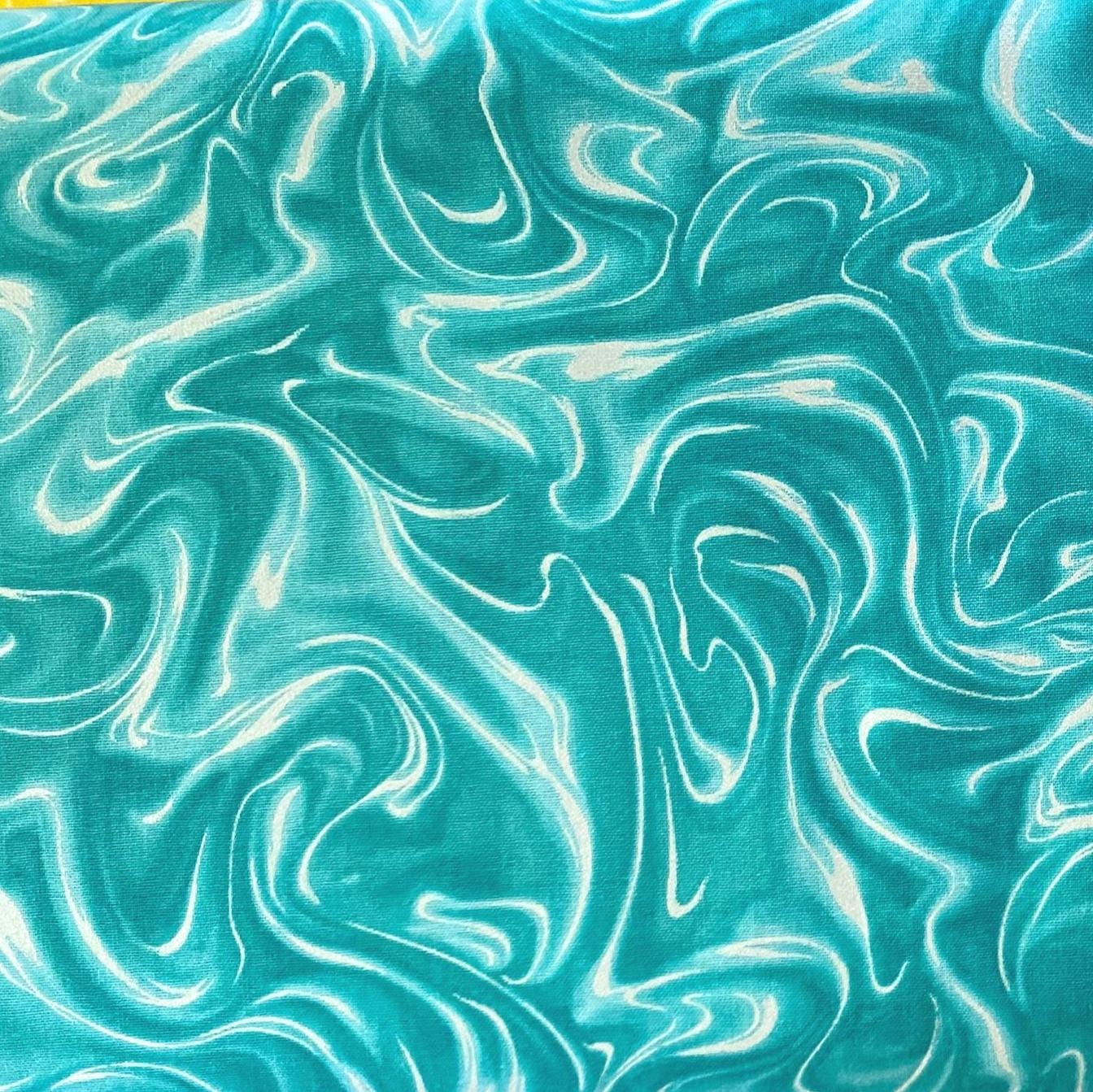 Patchwork Fabric, 100% Cotton, Jade Green Color, Nuanced, Slightly