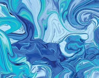 Patchwork fabric, 100% cotton, shades of blue, moving colors, gradient, tone on tone, REF 10658/BLISS