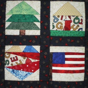 Wallboard, tejido patchwork, colores multicolores, 100% algodón, 27 x 27 cm, REF TABL AM