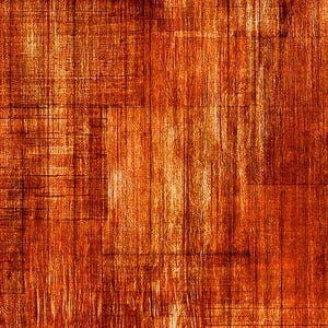Könnte beinhalten: Nahaufnahme einer strukturierten, orangebraunen Holzoberfläche. Die Holzmaserung ist mit vertikalen und horizontalen Linien sichtbar, wodurch ein rustikales und gealtertes Aussehen entsteht. Die Farbe variiert von hellorange bis dunkelbraun.
