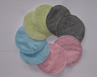 4 pairs of nursing pads, waterproof, very absorbent, organic bamboo sponge, microfiber, and P.U.L., breastfeeding, maternity