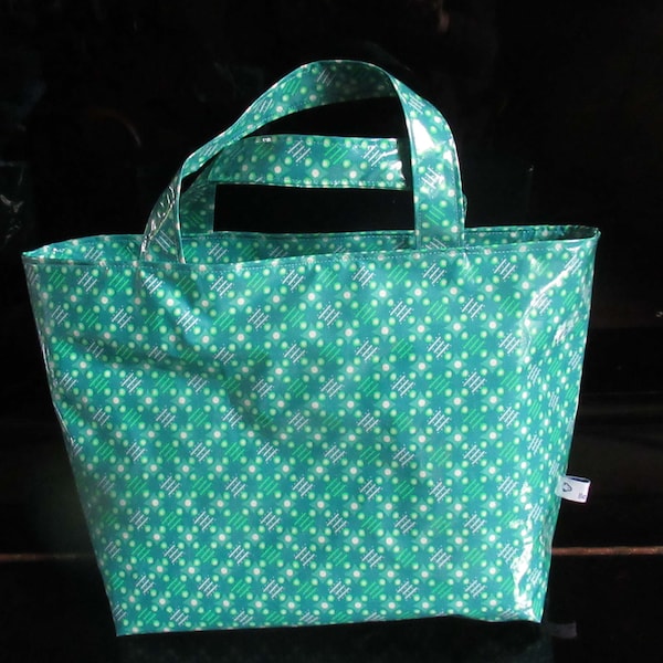 Petit sac cabas en toile enduite, cadeau pratique, imperméable, différents modèles