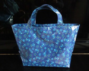 Small coated canvas shopping bag, Mother's Day gift, practical, waterproof, reversible, different models