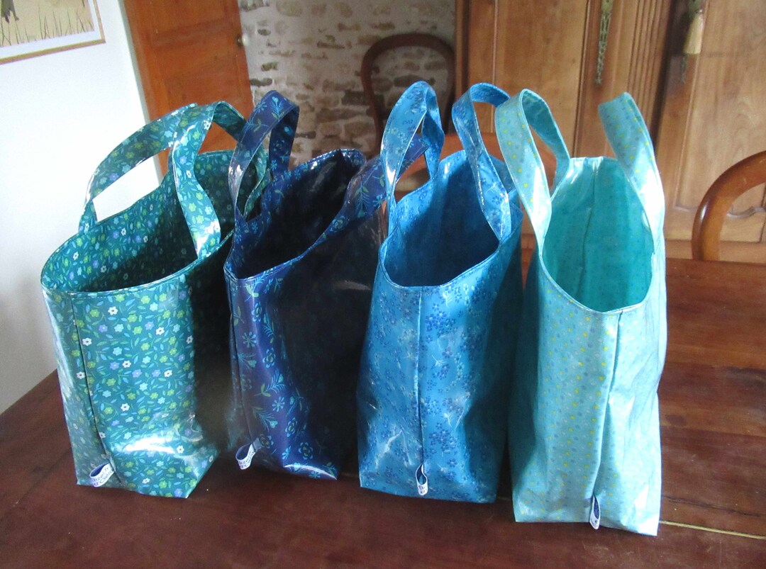 Small Coated Canvas Shopping Bag Christmas Gift Practical Etsy