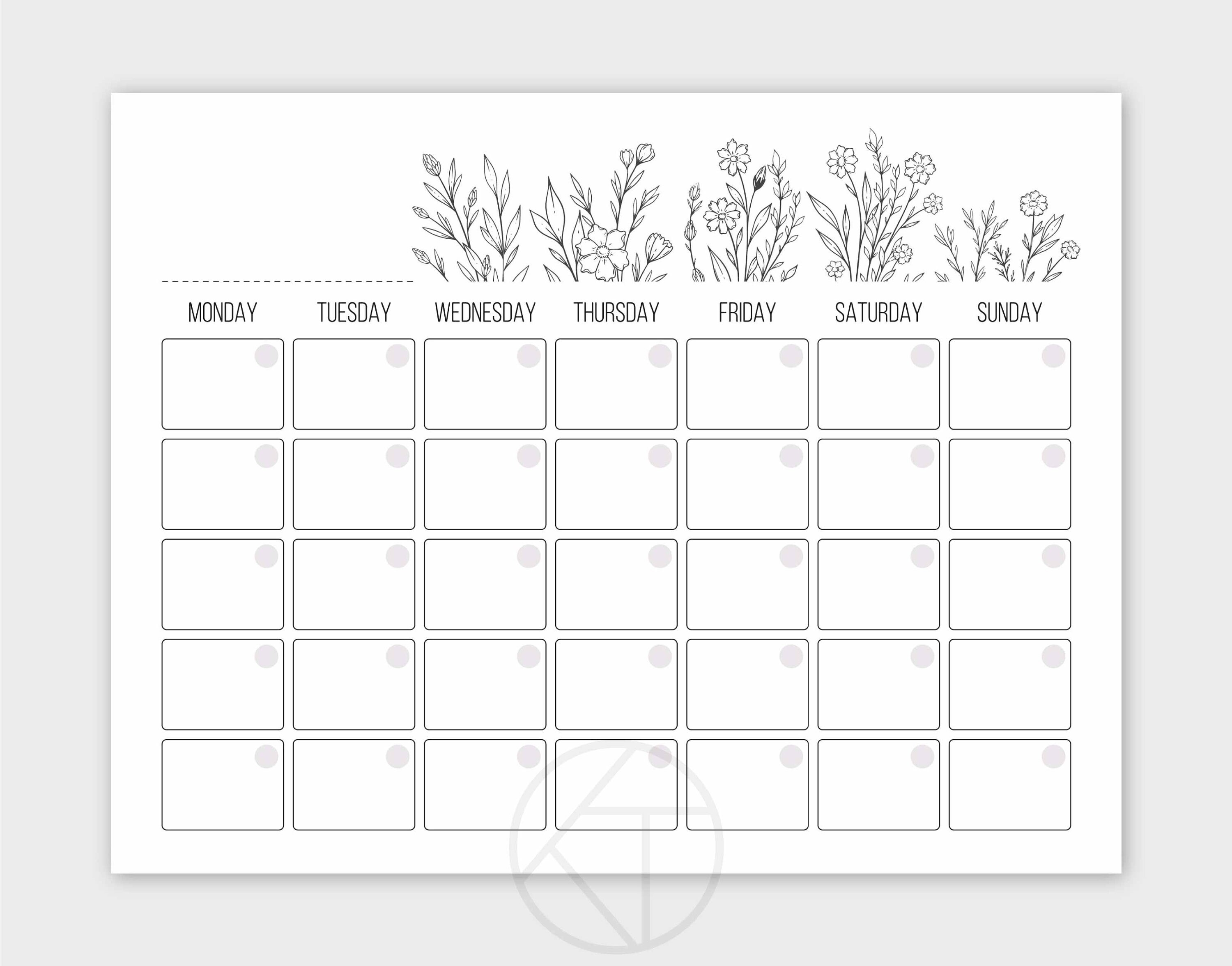 Druckbare Kalender monatliche Planer | Etsy