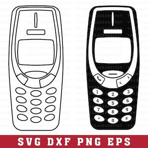 Puede incluir: Un dibujo en blanco y negro de un teléfono móvil vintage con un teclado y una pantalla. El teléfono tiene un diseño clásico con una forma redondeada y una pequeña antena.