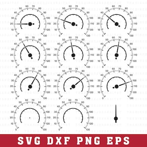 Speedometer SVG, DXF, PNG, eps. Birthday speedometer clipart. Cut file for Cricut.
