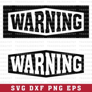 Warnschild SVG, PNG, DXF, Achtung eps, eps. T-Shirt svg. Digitaler Download, Schneidedatei, Cricut, Silhouette