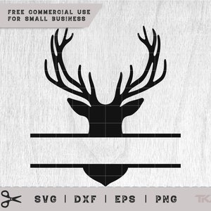 Deer Split Monogram | SVG , DXF , EPS , png , clipart | Cricut cut files. Silhouette, Outline Design.