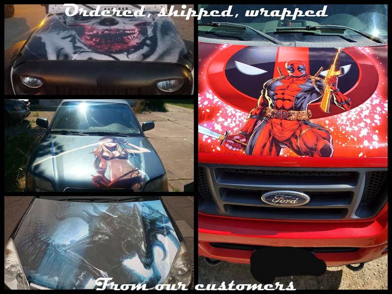 Vinyl Decal Venom Paint Car Hood Wrap Full Color Etsy