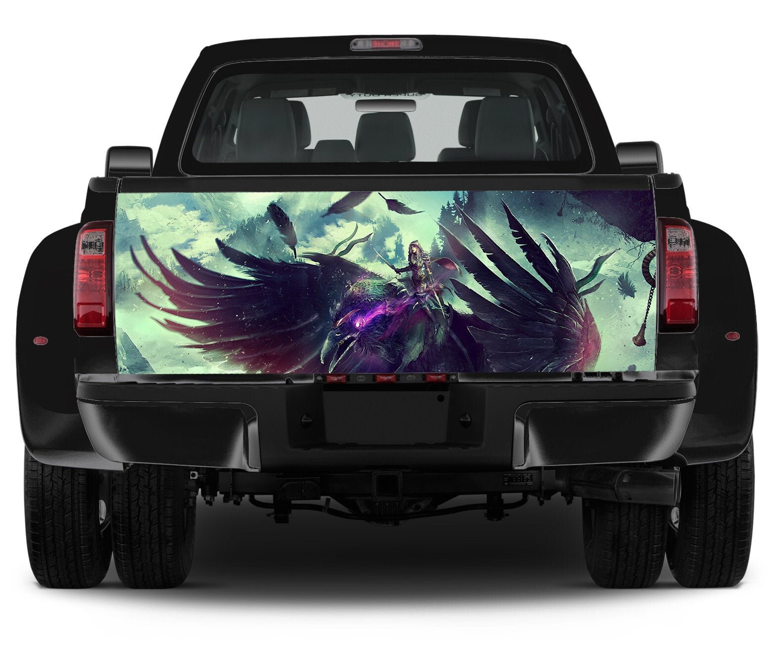 Tailgate Vinyl Wrap Truck Raven Graphics Fantasy Flight Decal Etsy
