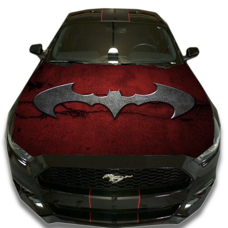 Vinyl Car Hood Wrap Full Color Graphics Decal Batman logo Etsy