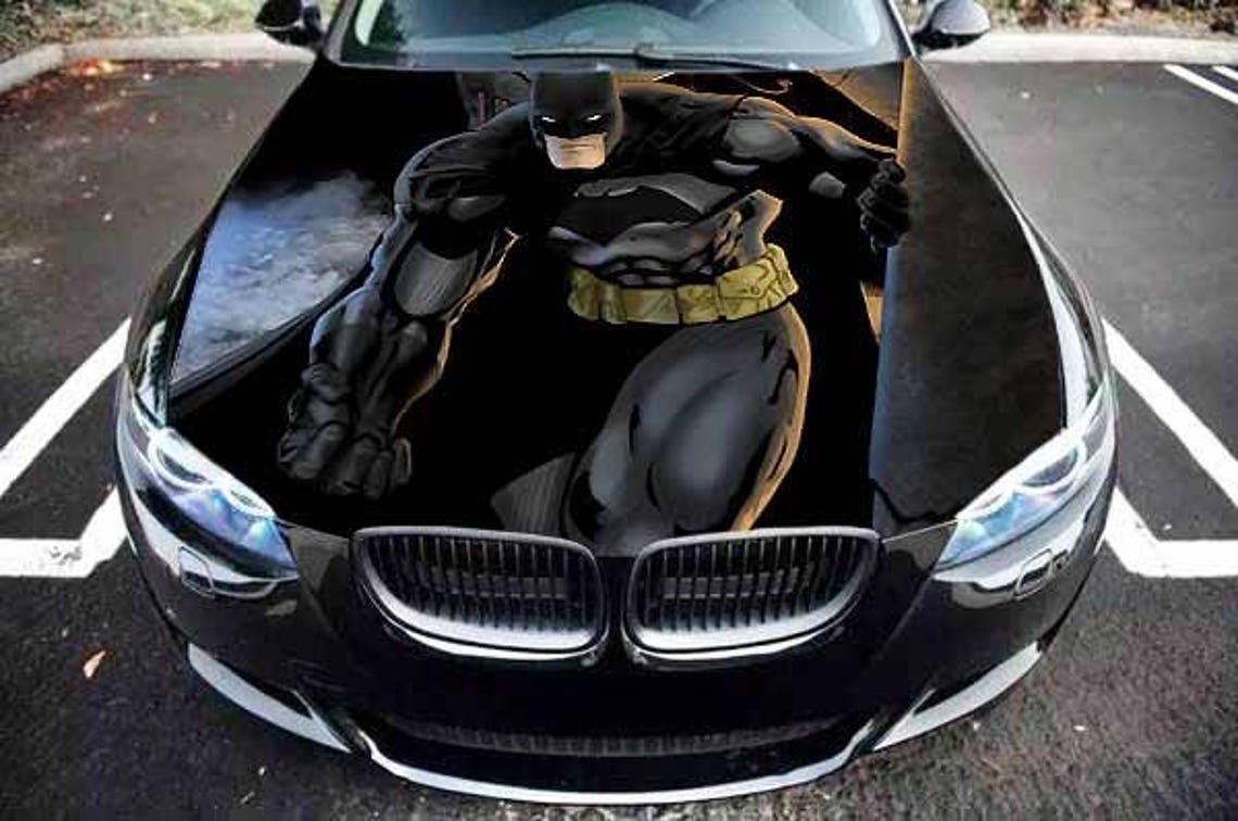 Vinyl Car Hood Batman Comics Hero Graphics Decal Etsy