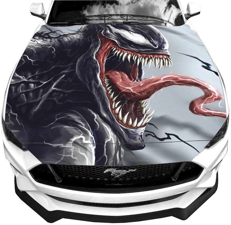 Car Hood and Car Body Side Vinyl Wrap Venom Full Color | Etsy