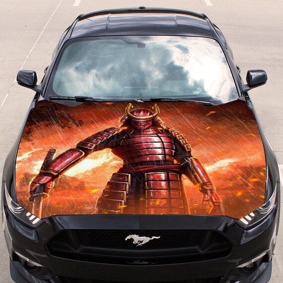 Vinyl Car Hood Wrap Full Color Graphics Decal Samurai with Etsy